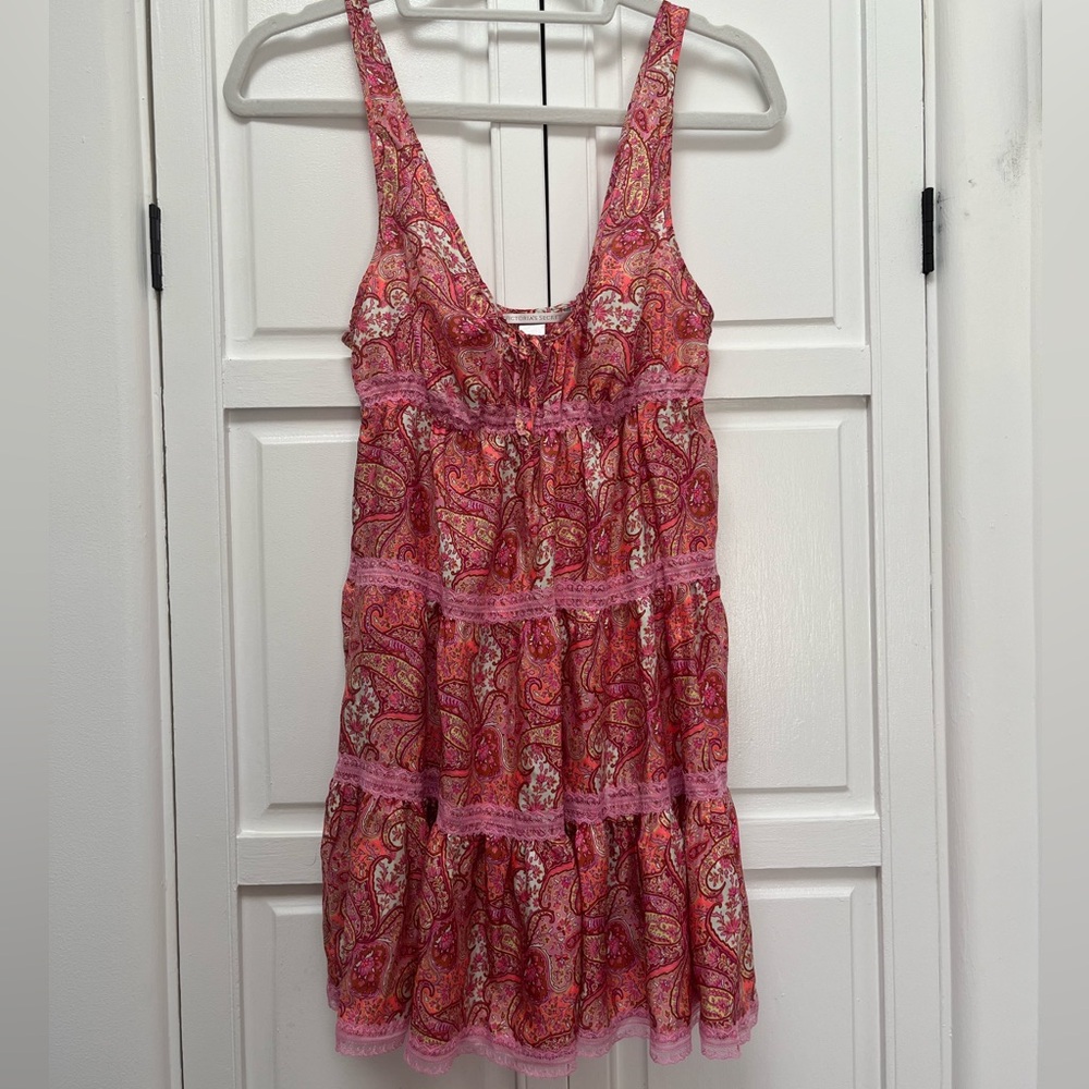 100% silk 2000s Victoria Secret tiered slip